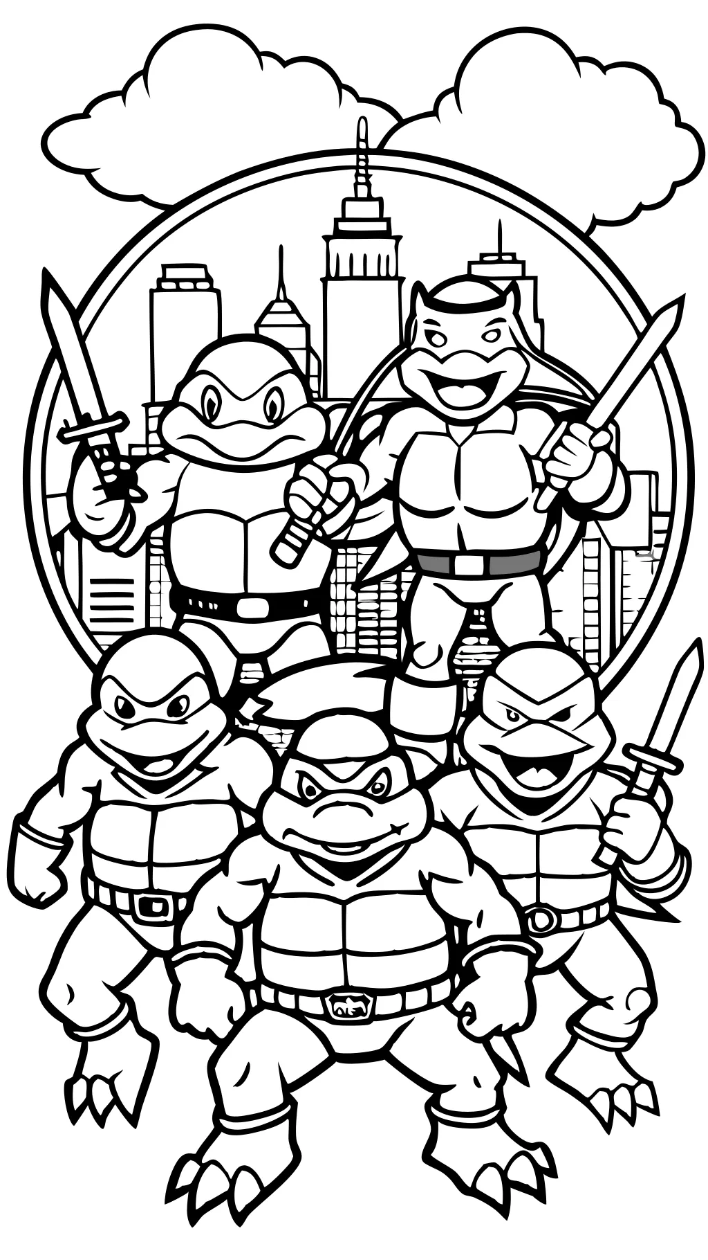 Ninja Turtles Coloring Pages gratis